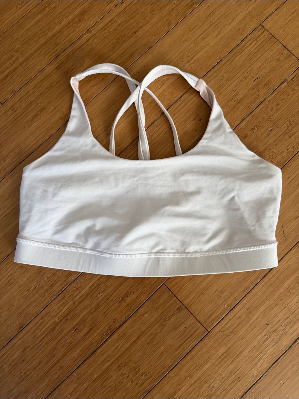 lululemon athletica White Strappy Crossback Sports Bra